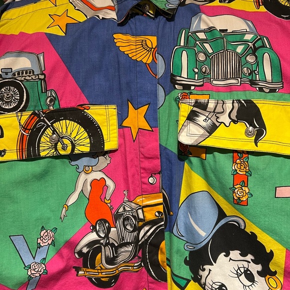 Versace Jeans Couture Betty Boop Harley Davidson Shirt Size XS (FITS MEDIUM) - Picture 7 of 15